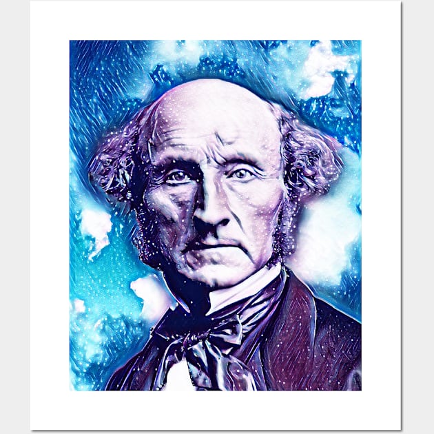 John Stuart Mill Snowy Portrait | John Stuart Mill Artwork 12 Wall Art by JustLit